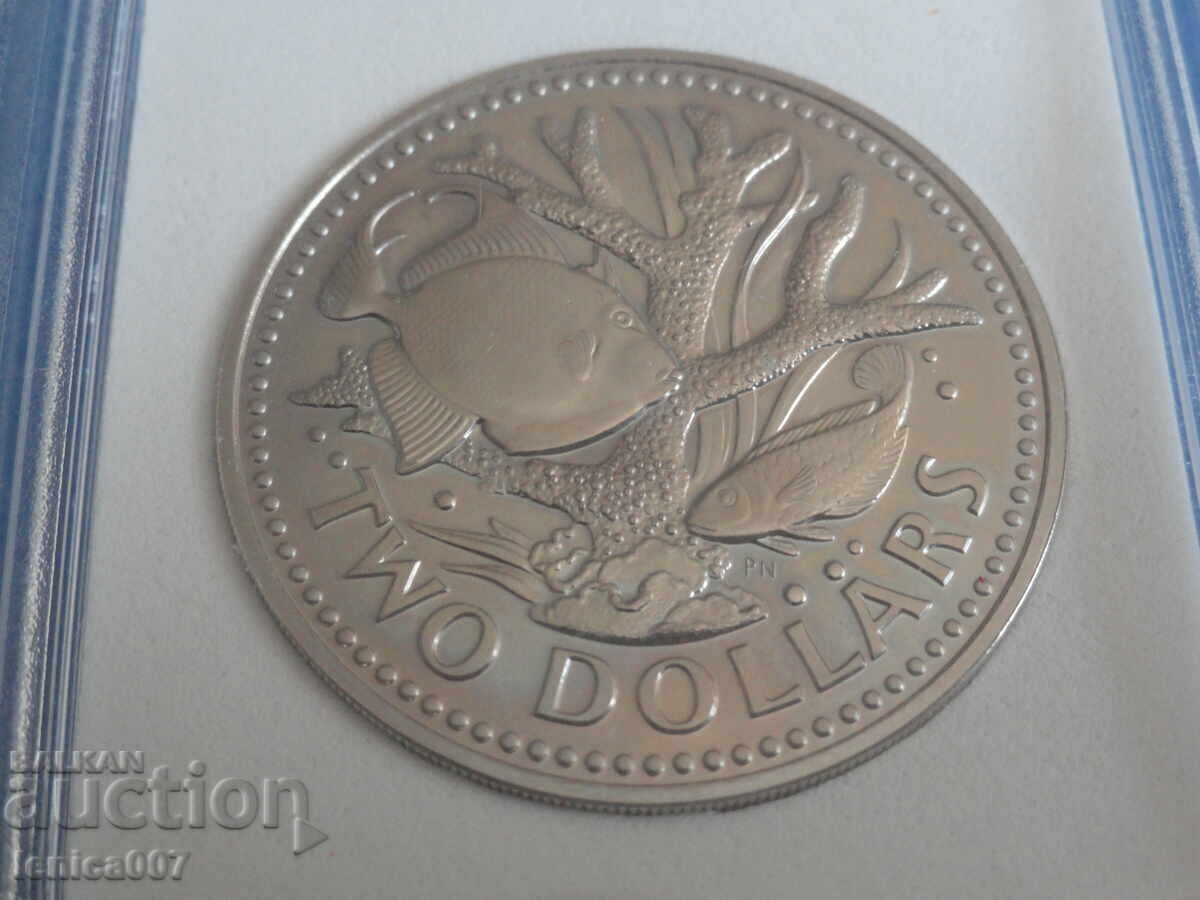Barbados 1976 - 2 Dollars "10th Anniversary of Independence" UNC (R) - 5