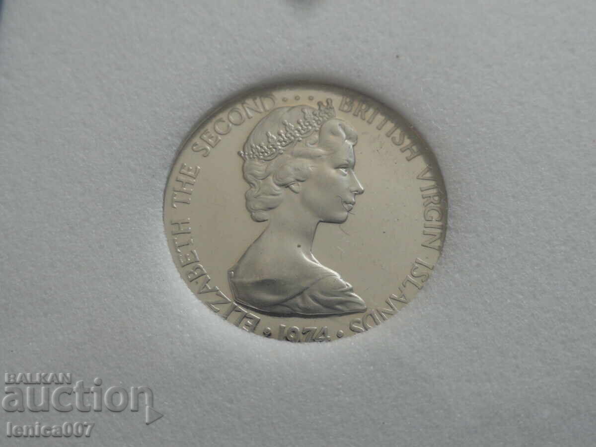 Доставка на Британски Вирджински острови 1974г. - 5 цента Proof