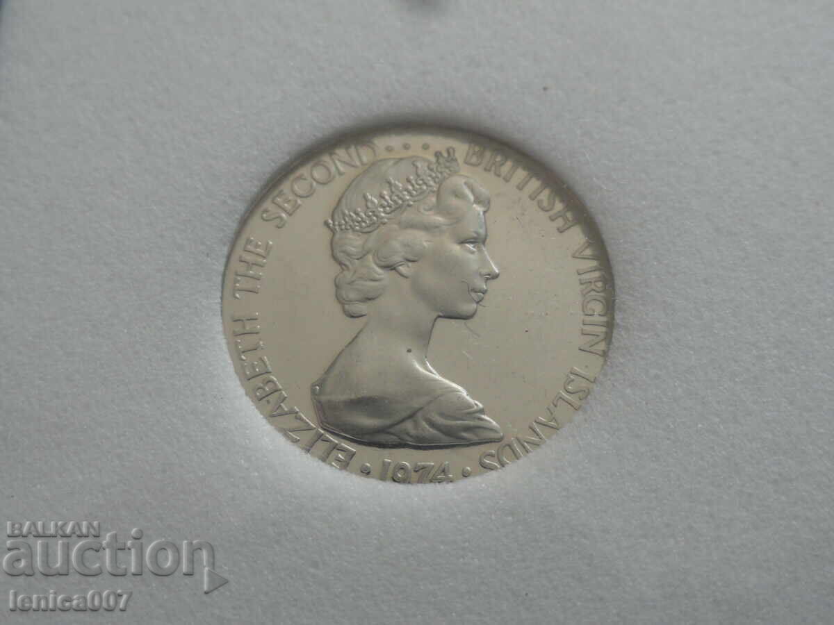 Британски Вирджински острови 1974г. - 5 цента Proof - 6
