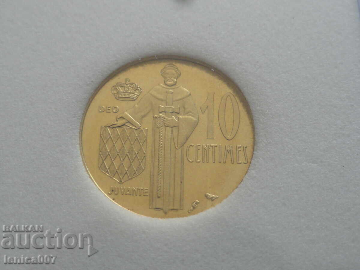 Auction  Monaco 1974 - 10 Centimes BU