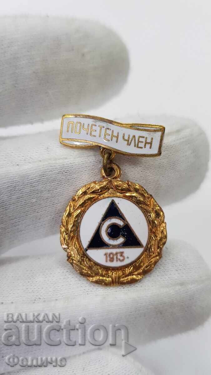 Κομμουνιστικό σήμα, κονκάρδα Ποδόσφαιρο Επίτιμο μέλος Σλάβια