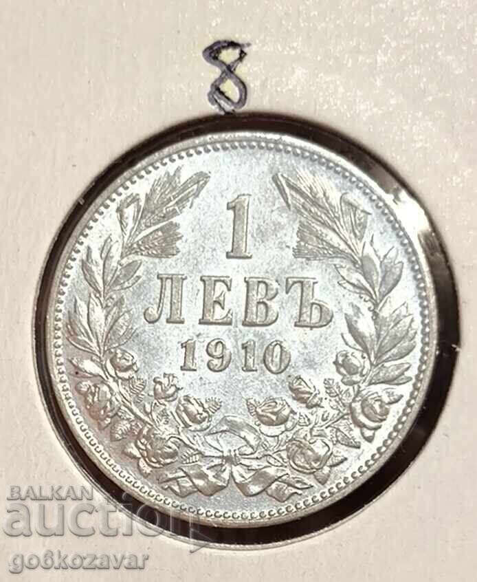 Bulgaria 1 Lev 1910 Silver! Great for a collection! - 5 Bulgaria 1 Lev 1910 Silver! Great for a collection! - 5