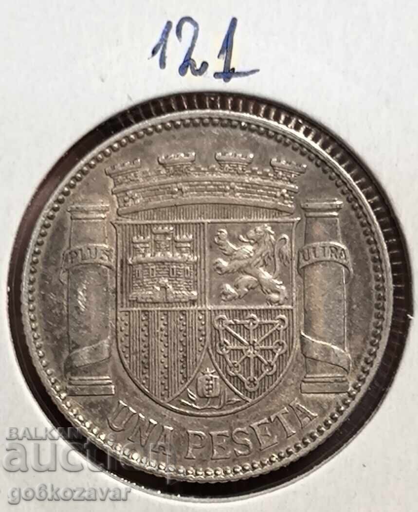 Испания 1 песета 1933г Сребро Рядка !