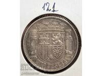 Испания 1 песета 1933г Сребро Рядка !