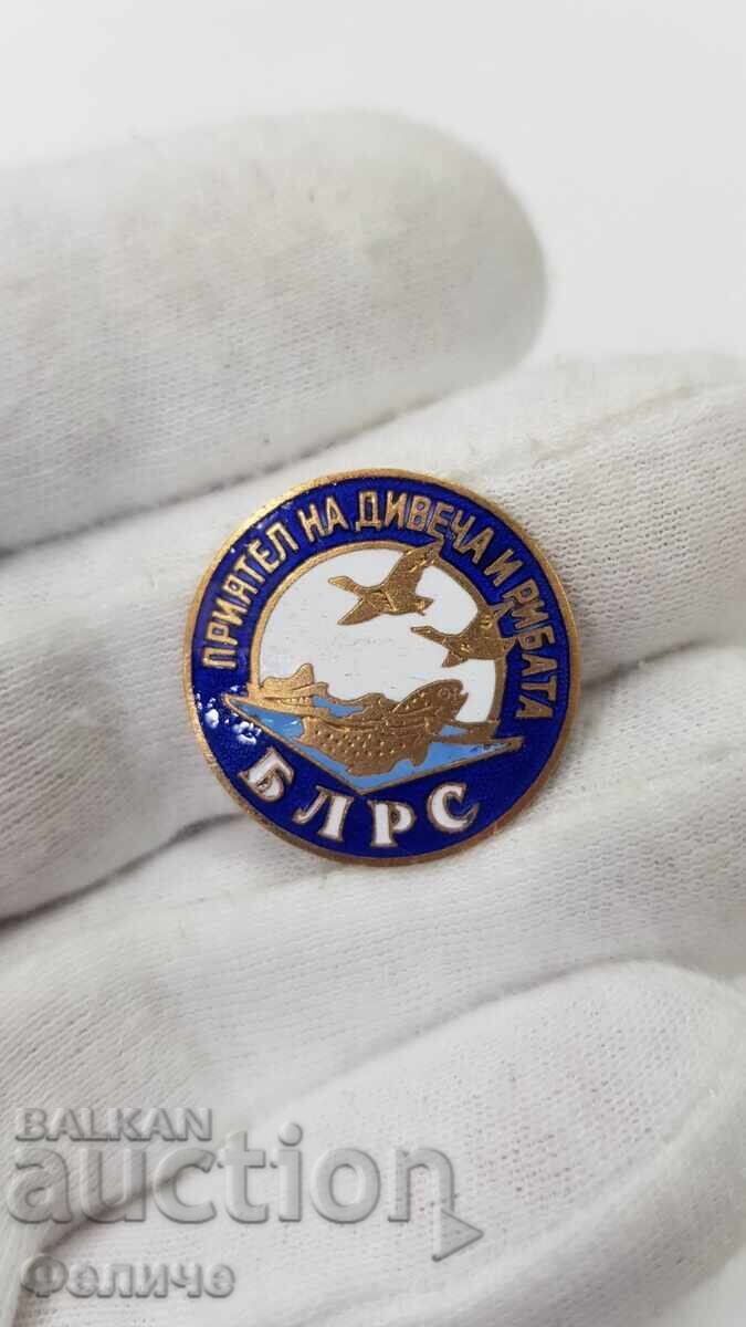 Δημοπρασία Σπάνιο σήμα, κονκάρδα ΒΛΡΣ "Φίλος του Θηράματος και του Ψαριού"