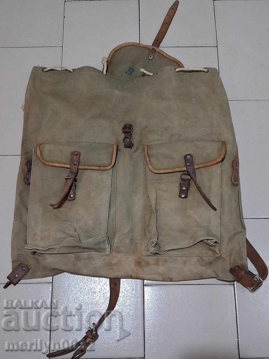 Auction  Canvas backpack tourist bag sack