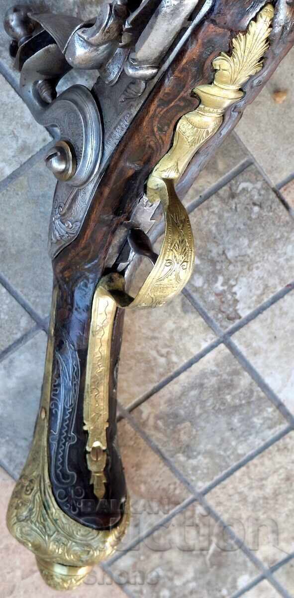 Pistol cu cremene, pușcă, șisane, boilie, cremene - 5
