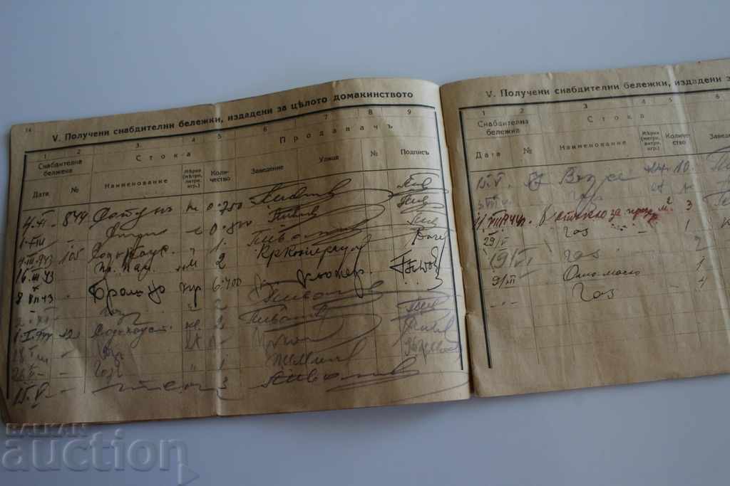 Доставка на 1944-1947 ДОМАКИНСКА СНАБДИТЕЛНА КНИЖКА ПРОВИЗИИ Доставка на 1944-1947 ДОМАКИНСКА СНАБДИТЕЛНА КНИЖКА ПРОВИЗИИ