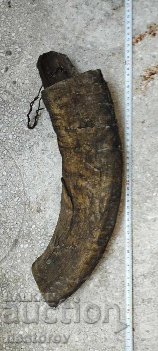 Old tar kettle from buffalo horn Old tar kettle from buffalo horn