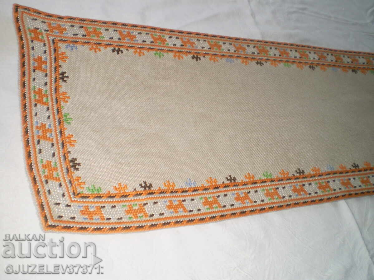 Παράδοση Αντίκα τραπεζομάντηλο Tischläufer, χειροποίητο κεντημένο λινό τραπεζομάντηλο