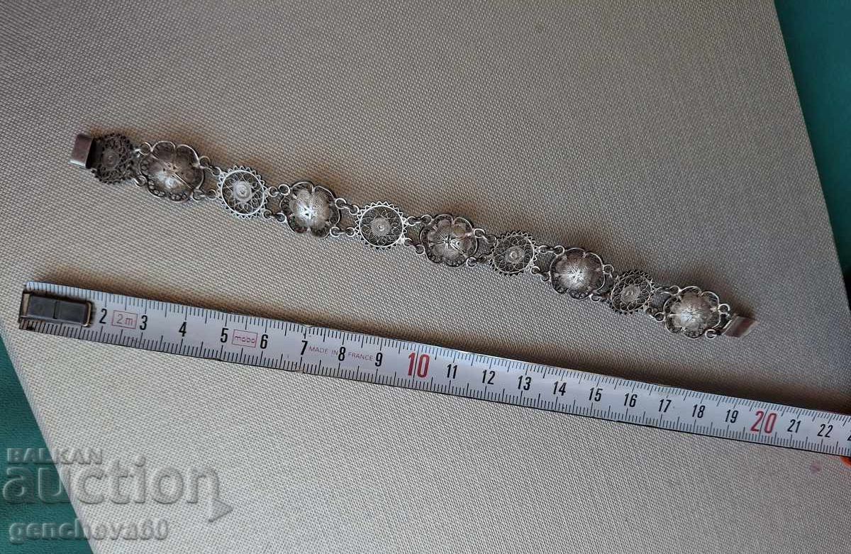 Stunning Antique Bracelet Silver 800, Filigree, Red Coral with price 250.00 BGN | € 127.82