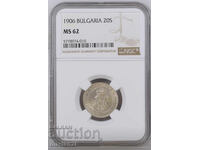 20 stotinki 1906 MS62