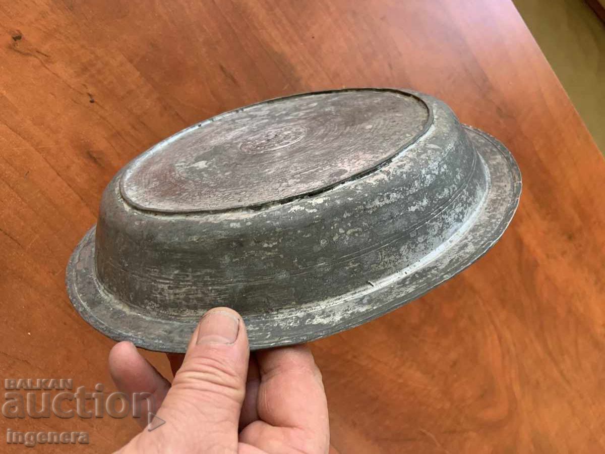 КУПА ПАНИЦА БАКЪР МЕД ОТ ЦАРСКО ВРЕМЕ МАСИВНА-700 ГР. - 6