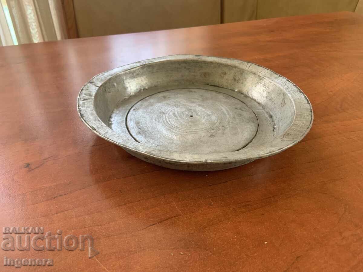 КУПА ПАНИЦА БАКЪР МЕД ОТ ЦАРСКО ВРЕМЕ МАСИВНА-585 ГР.