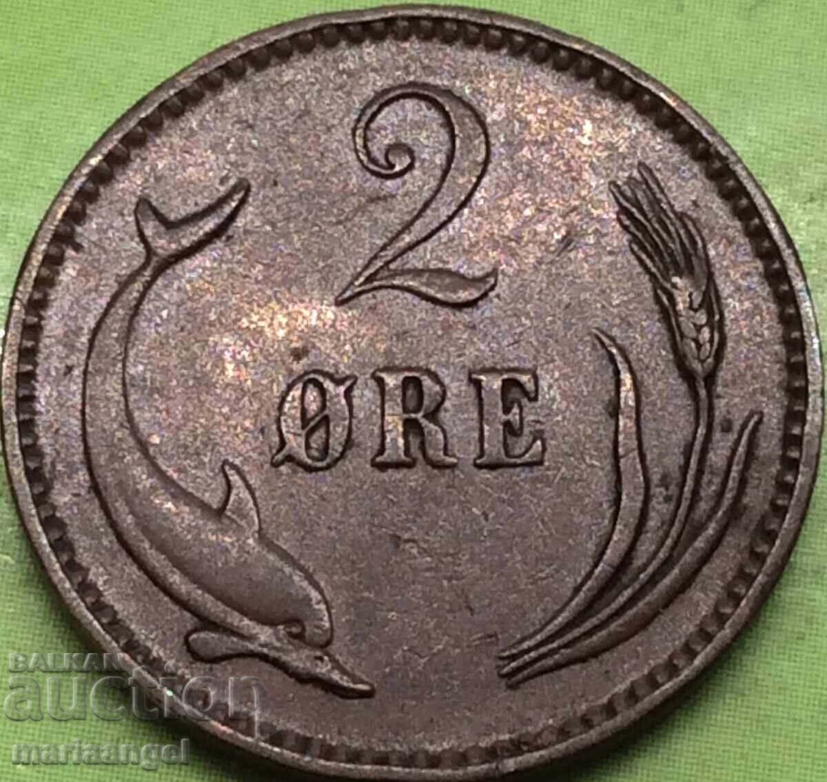 Δανία 2 ore πριν το 1902 - σπάνιο - 5