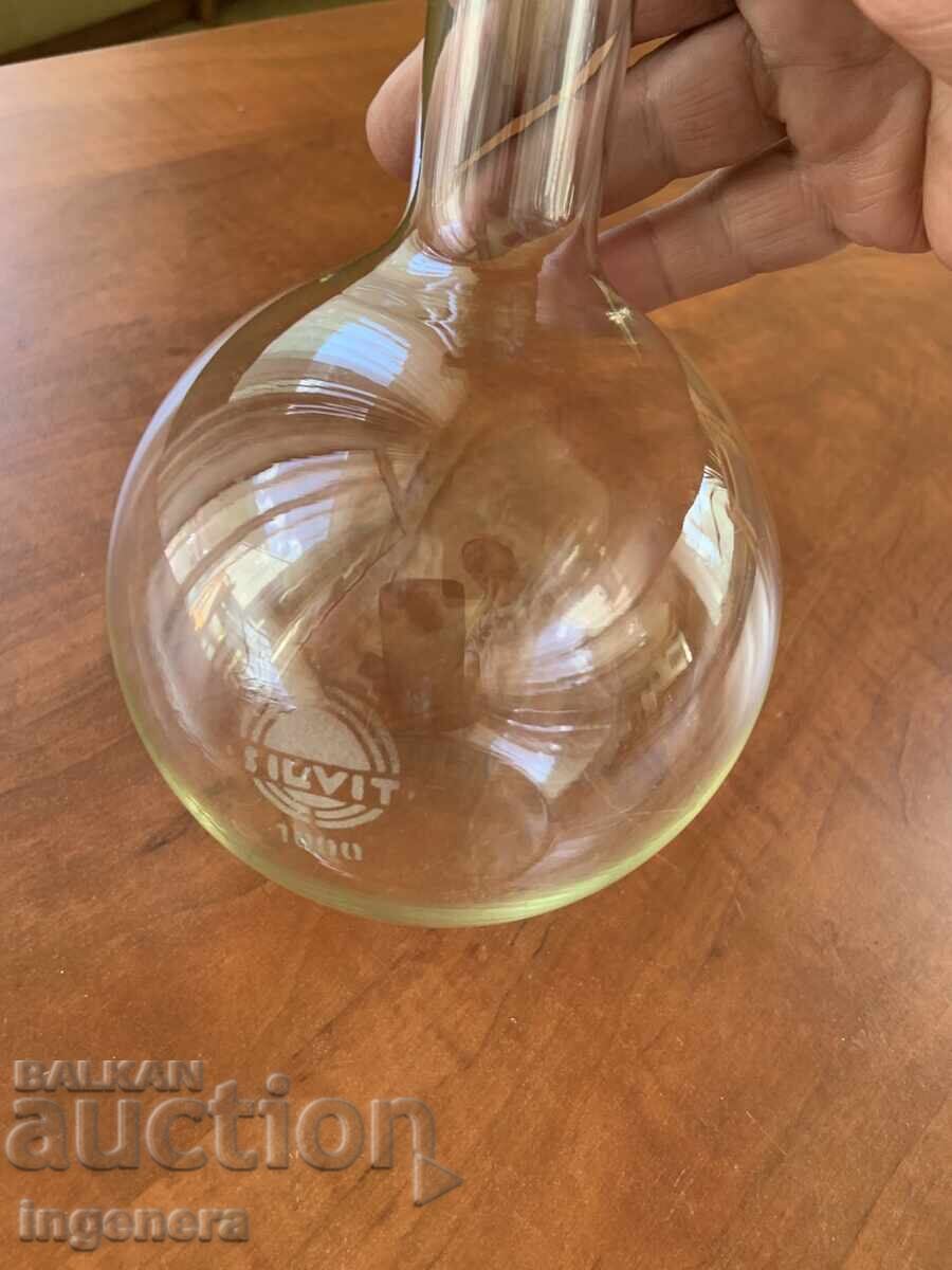 Δημοπρασία ΓΥΑΛΙΝΟ ΕΡΓΑΣΤΗΡΙΑΚΟ ΣΚΕΥΟΣ ΓΥΑΛΙΝΗ ΦΙΑΛΗ ΔΟΧΕΙΟ ΜΠΑΛΟΝΙ ΕΡΓΑΣΤΗΡΙΟ - 1000 ML