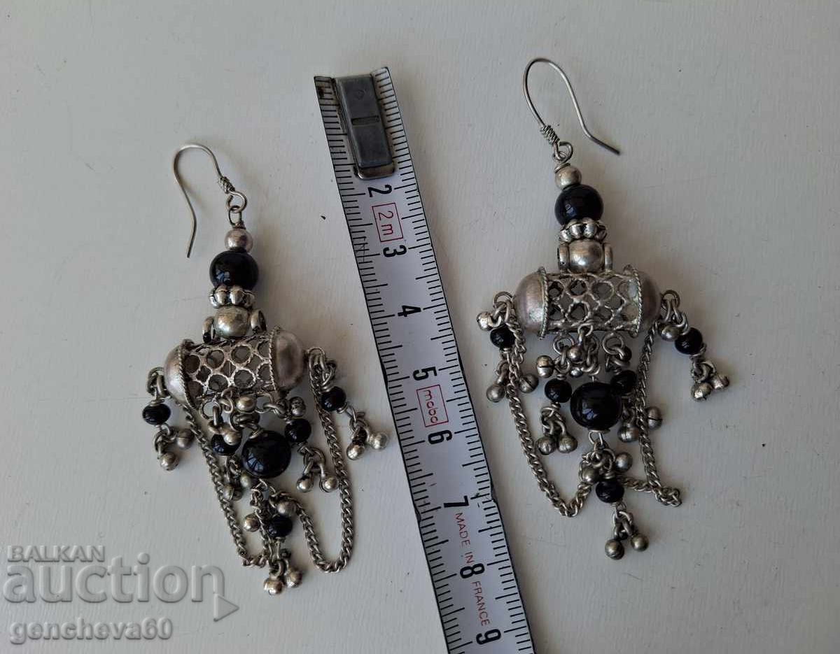 Auction  Handmade Earrings, Sterling Silver, Traditional Costume