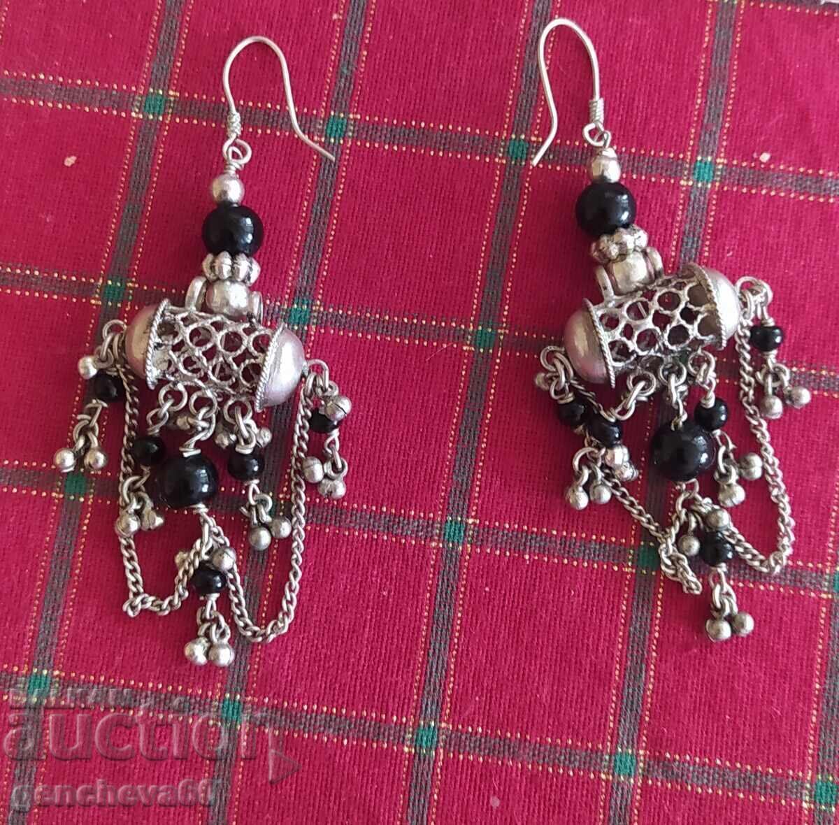 Handmade Earrings, Sterling Silver, Traditional Costume - 7