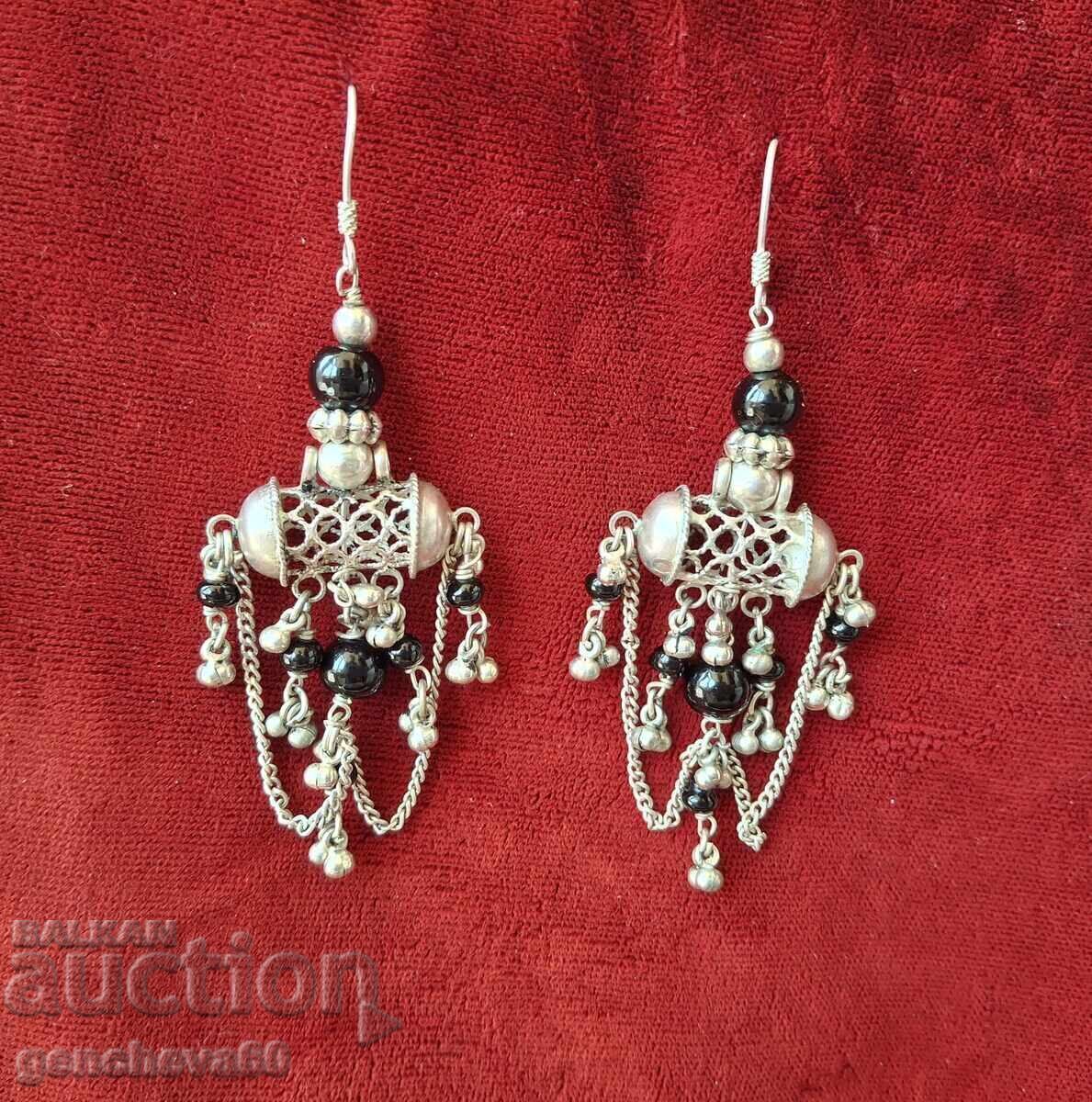 Handmade Earrings, Sterling Silver, Traditional Costume