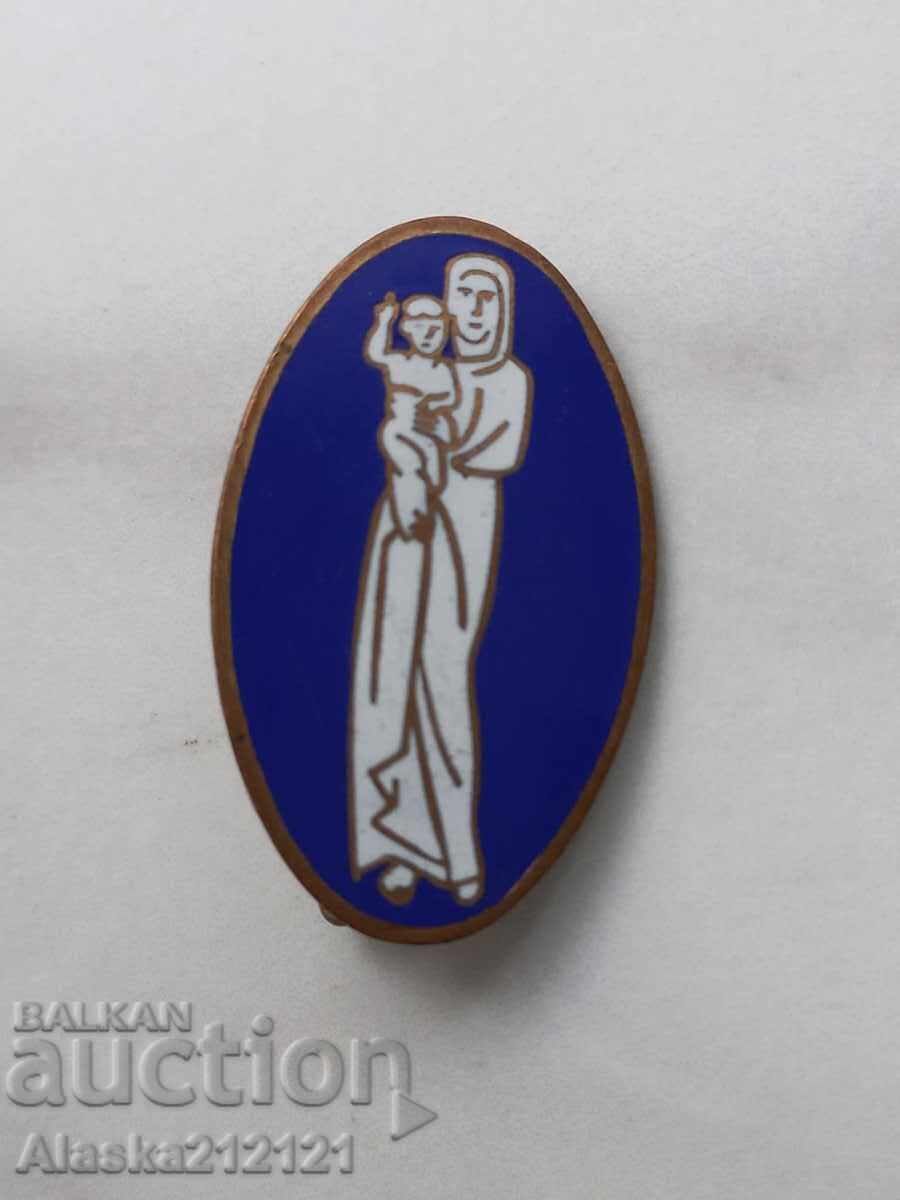 Σήμα - Μητέρα με παιδί - σμάλτο Σήμα - Μητέρα με παιδί - σμάλτο