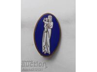 Σήμα - Μητέρα με παιδί - σμάλτο