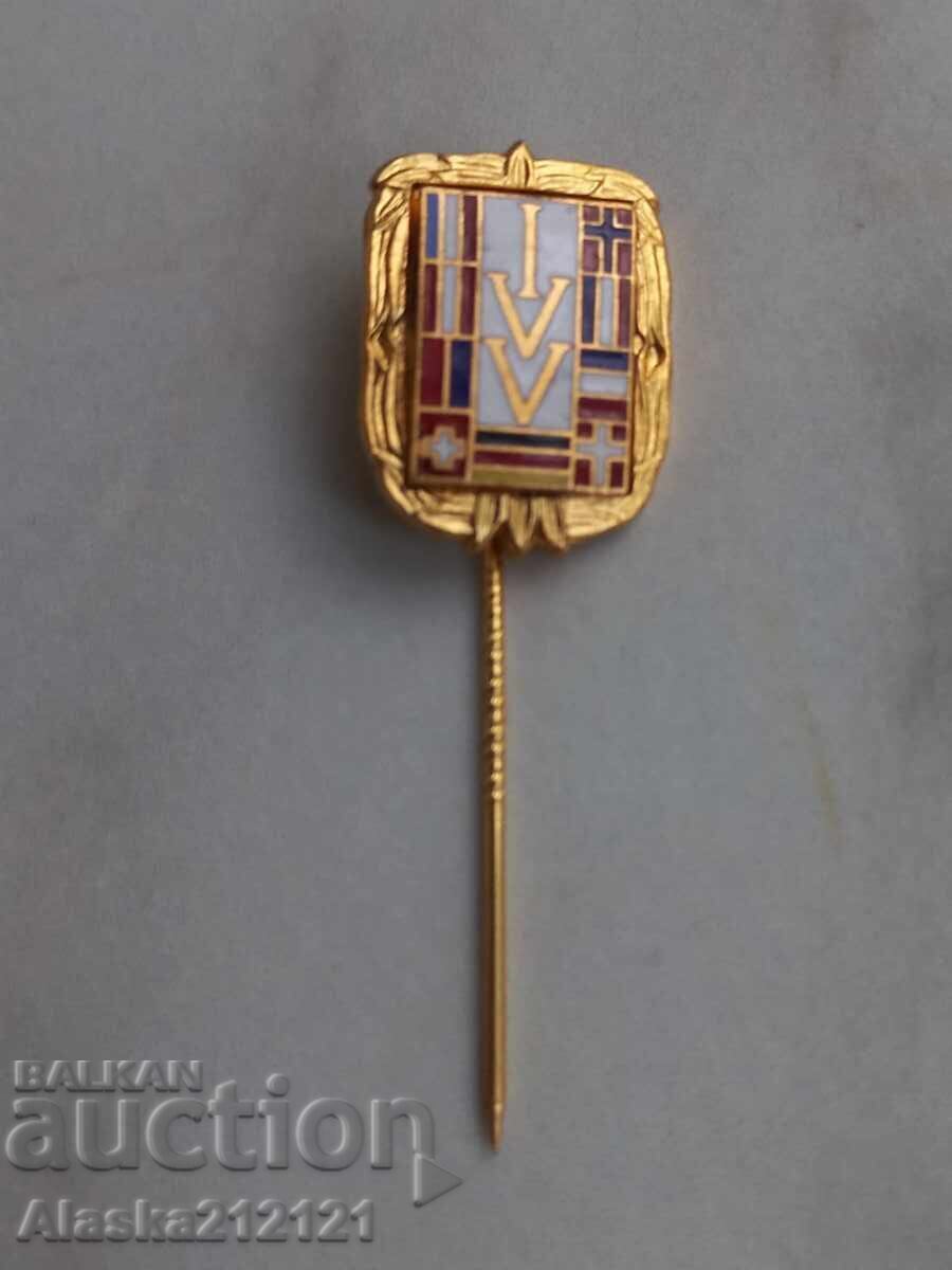 Σήμα - Διεθνής Ομοσπονδία Δημοφιλών Αθλημάτων - σμάλτο Σήμα - Διεθνής Ομοσπονδία Δημοφιλών Αθλημάτων - σμάλτο