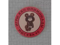 ОЛИМПИАДА МОСКВА 1980 МЕЧЕТО МИША  СССР ЗНАЧКА