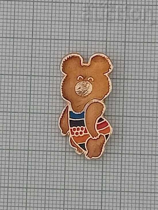 OLYMPICS MOSCOW 1980 THE BEAR MICE USSR BADGE with price 3.00 BGN | € 1.53