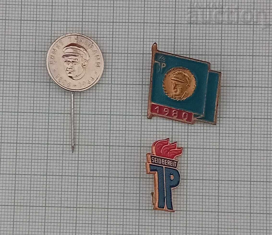 ГДР ГЕРМАНИЯ ПИОНЕРИ ЗНАЧКА ЛОТ 3 БРОЯ ГДР ГЕРМАНИЯ ПИОНЕРИ ЗНАЧКА ЛОТ 3 БРОЯ