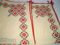 Pânză de masă vintage brodată manual din secolul al XIX-lea, broderie bulgărească