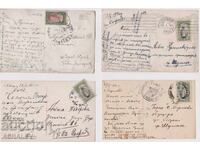 1915 4 Τεμάχια Ταχυδρομικές Κάρτες