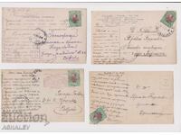 1908 4 Used Postcards