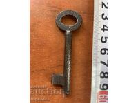 ANTIQUE KEY FROM GRANDMOTHER AND GRANDFATHER'S CHESTS CUT PADLOCK