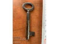 ANTIQUE KEY FROM GRANDMOTHER AND GRANDFATHER'S CHESTS CUT PADLOCK
