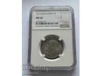 2 Leva 1913 MS62 Bulgaria