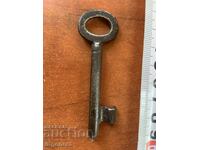 ANTIQUE KEY FROM GRANDMOTHER AND GRANDFATHER'S CHESTS CUT PADLOCK