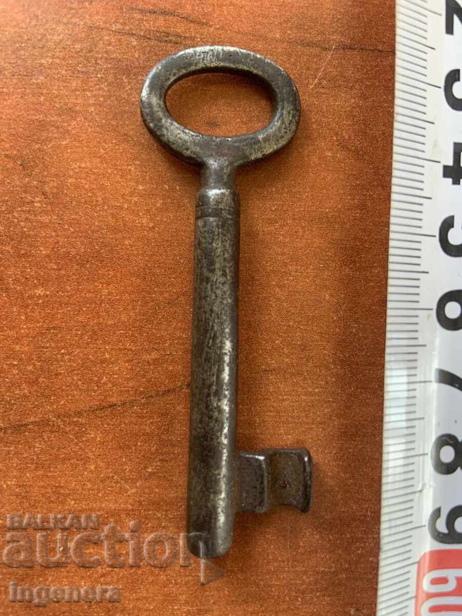 ANTIQUE KEY FROM GRANDMOTHER AND GRANDFATHER'S CHESTS CUT PADLOCK