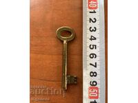 ANTIQUE KEY FROM GRANDMOTHER AND GRANDFATHER'S CHESTS CUT PADLOCK