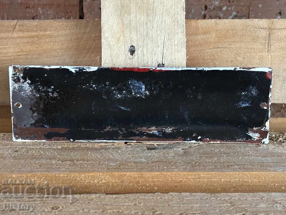 Auction Enamel plate Auction Enamel plate