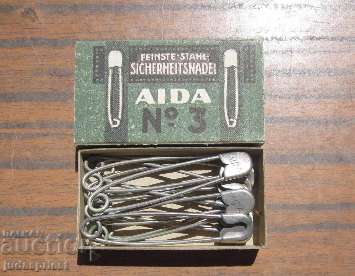 Аукцион ВСВ Германски войнишки военно полеви безопасни игли AIDA