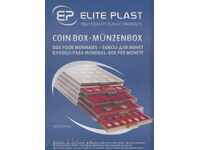 tăvi pentru monede cu capac de protecție - 80 fante x 24 mm. /c