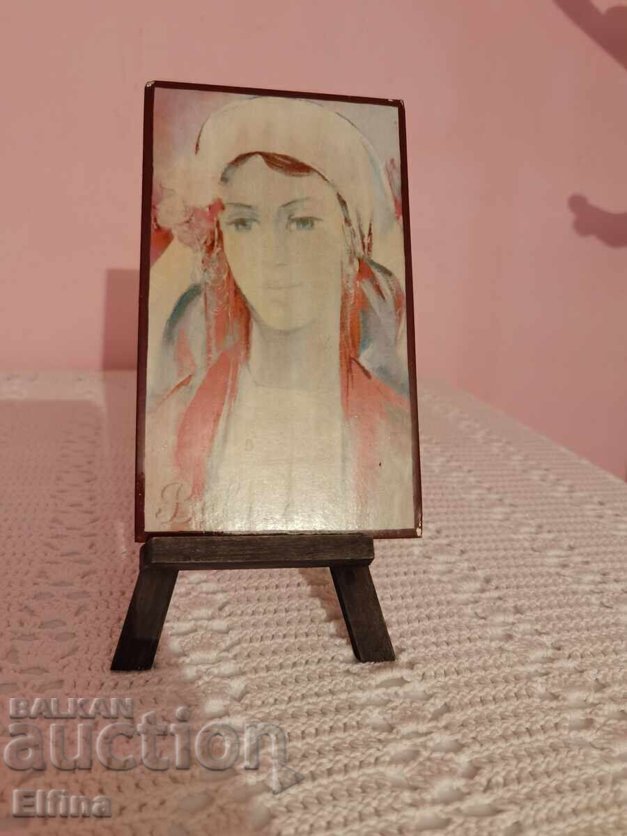 Δημοπρασία Σουβενίρ ζωγραφιά με ξύλινη βάση Δημοπρασία Σουβενίρ ζωγραφιά με ξύλινη βάση