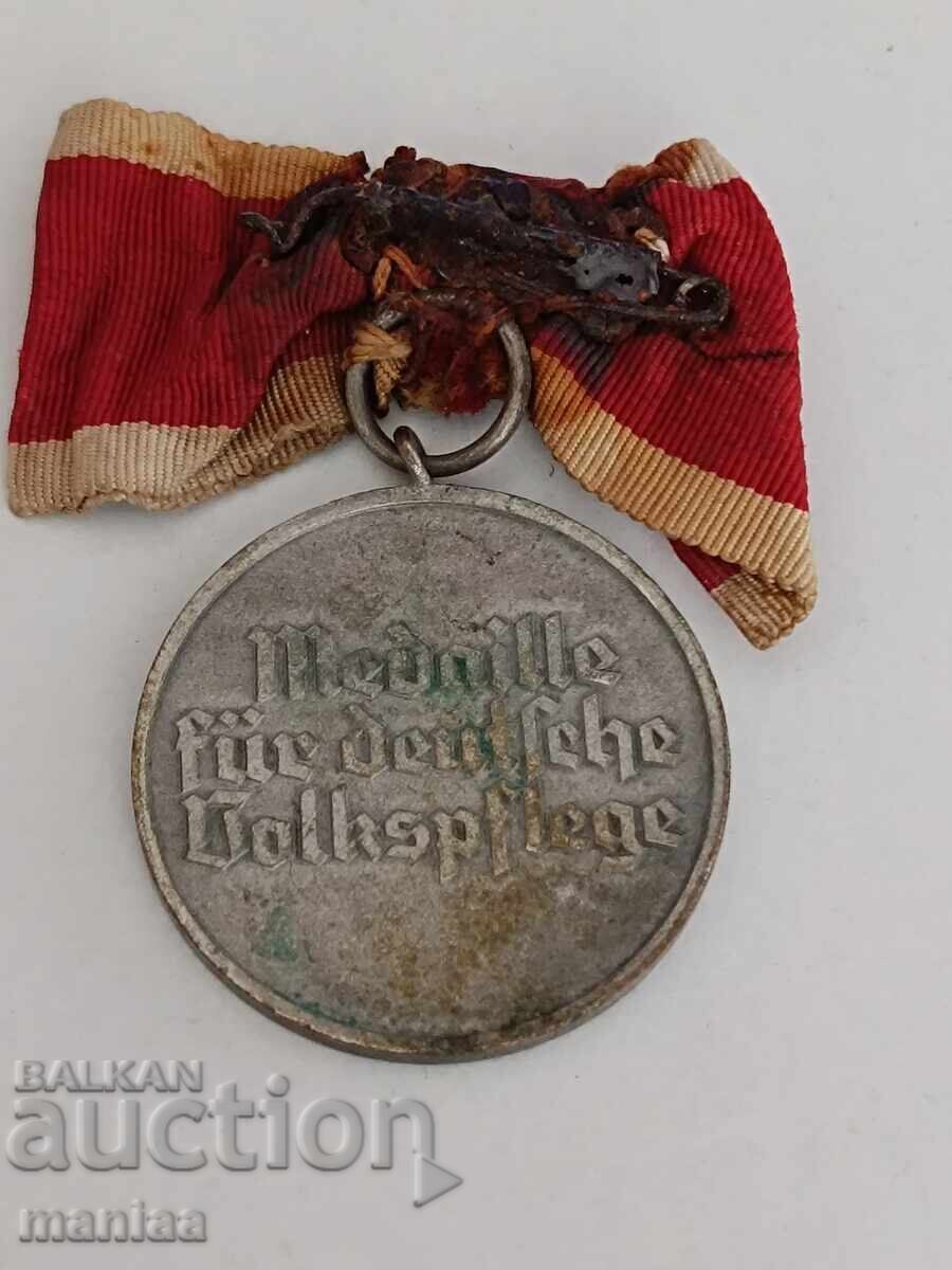 Μετάλλιο Τρίτου Ράιχ Β' Παγκοσμίου Πολέμου με τιμή 220.00 BGN | € 112.48