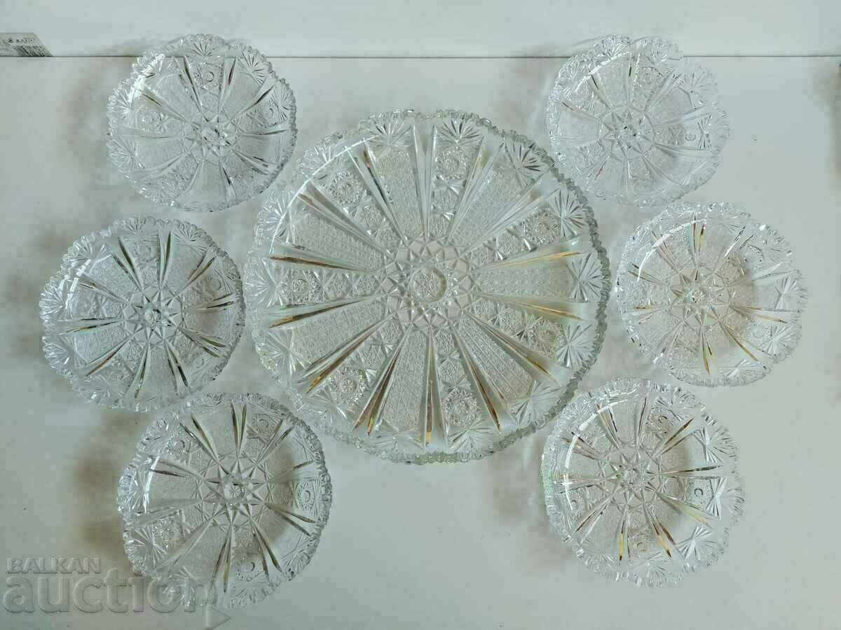 .SOC SOLID CRYSTAL CAKE SERVER - NOT GLASS - 5