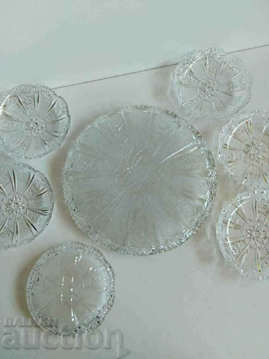 .SOC SOLID CRYSTAL CAKE SERVER - NOT GLASS - 7