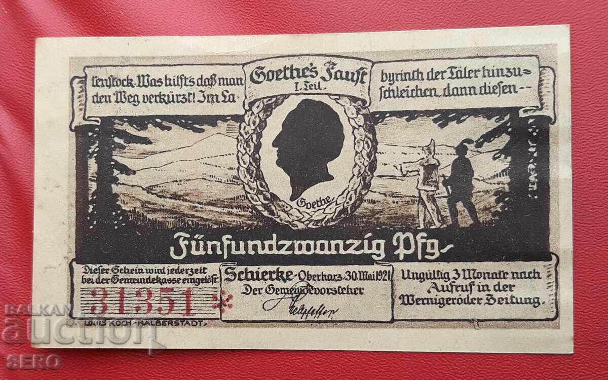 τραπεζογραμμάτιο-Γερμανία-Σαξονία-Shirke-25 Pfennig 1921 με τιμή 2.00 BGN | € 1.02