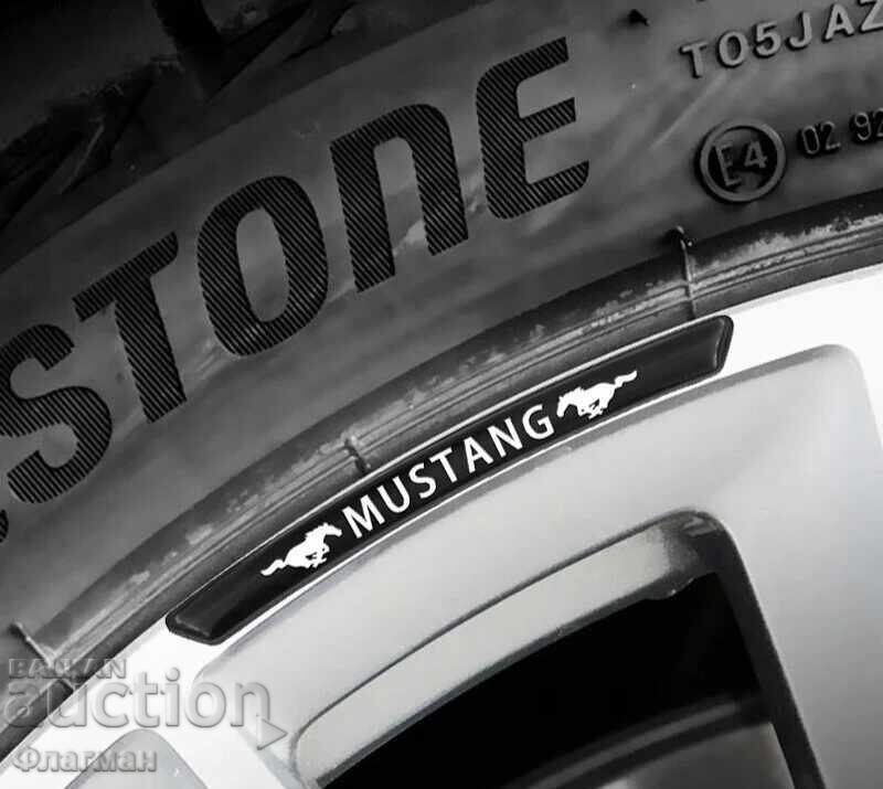 Aluminum emblems for Mustang wheels - 5