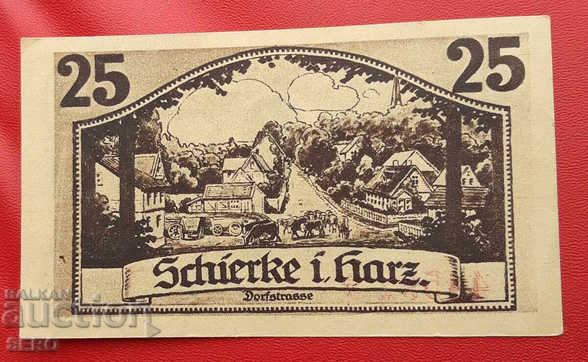 τραπεζογραμμάτιο-Γερμανία-Σαξονία-Shirke-25 Pfennig 1921