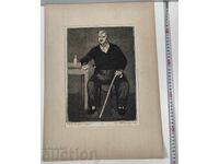 1968 ПОДПИСАНА КАРТИНА ОФОРТ АЛЕКСАНДЪР РАДОСЛАВОВ ХУДОЖНИК