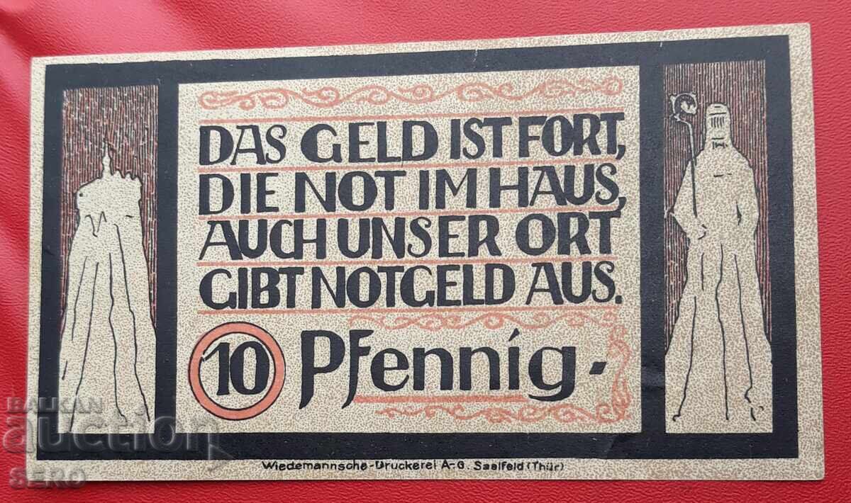 Banknote - Germany - Bavaria - Lauenstein - 10 Pfennig 1921 with price 2.01 BGN | € 1.03 Banknote - Germany - Bavaria - Lauenstein - 10 Pfennig 1921 with price 2.01 BGN | € 1.03